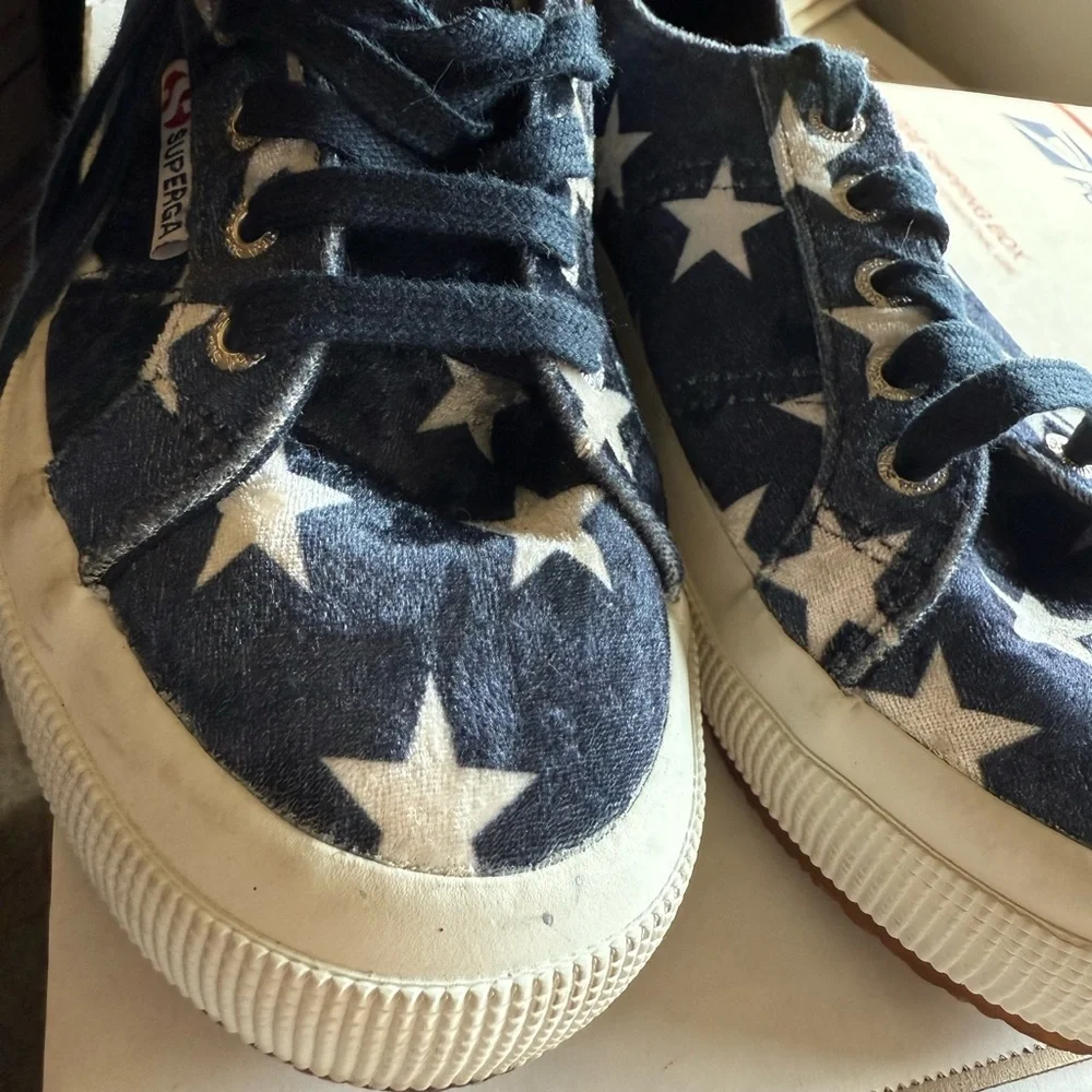 Superga Navy Star Sneakers - Picture 4 of 7